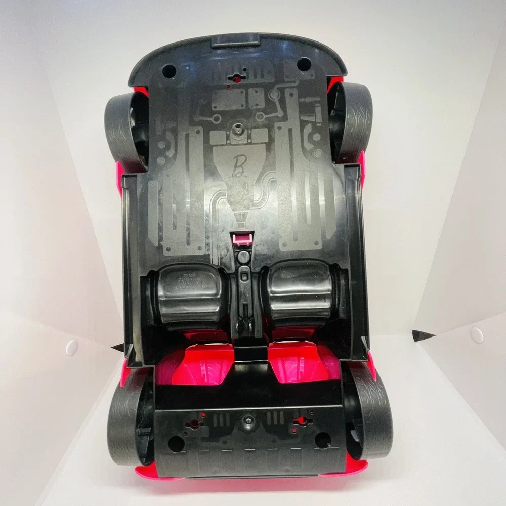 Mattel Barbie Convertible Plastic Push Car Pink‎ Sparkle & Black Interior 2016